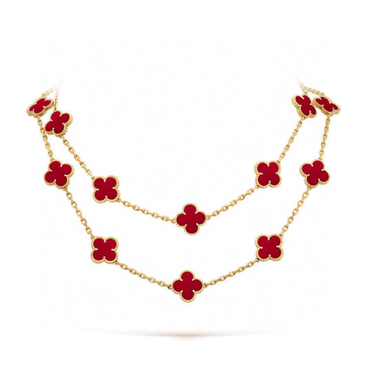 ¡®Veyra Jewelry¡¯CLOVER 20 MOTIFS CARNELIAN NECKLACE