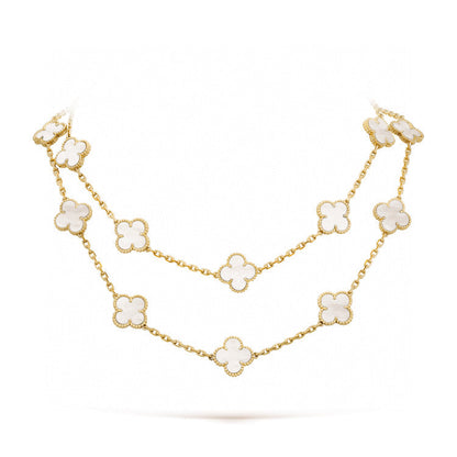 ¡®Veyra Jewelry¡¯CLOVER 20 MOTIFS WHITE MOP NECKLACE