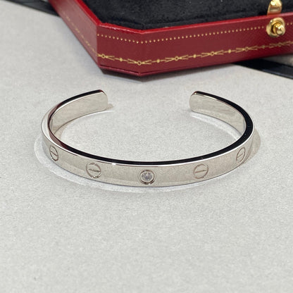 ¡®Veyra Jewelry¡¯LOVE BRACELET 6.1MM 1 DIAMOND OPEN CUFF