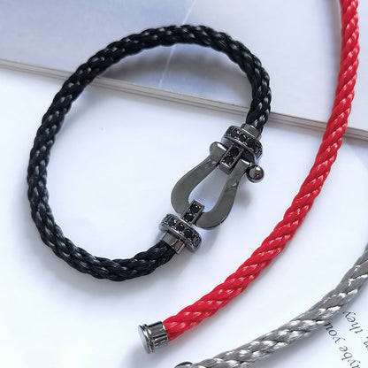 ¡®Veyra Jewelry¡¯FORCE LARGE SERIES HORSESHOE BLACK SAMURAI BRACELET