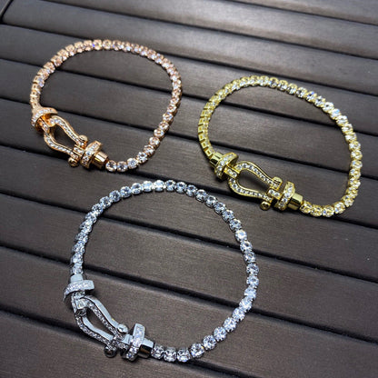 ¡®Veyra Jewelry¡¯FORCE  LARGE HORSESHOE FULL DIAMOND TENNIS BRACELET