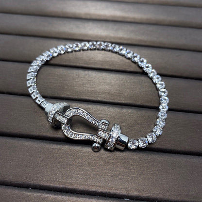 ¡®Veyra Jewelry¡¯FORCE  LARGE HORSESHOE FULL DIAMOND TENNIS BRACELET