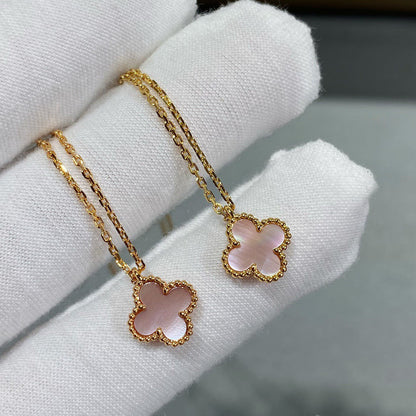 ¡®Veyra Jewelry¡¯CLOVER 15MM PINK MOTHER-OF-PEARL SINGLE FLOWER NECKLACE
