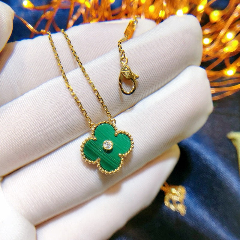 ¡®Veyra Jewelry¡¯CLOVER 15MM DIAMOND TURQUOISE NECKLACE