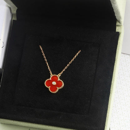 ¡®Veyra Jewelry¡¯CLOVER 15MM DIAMOND CARNELIAN NECKLACE