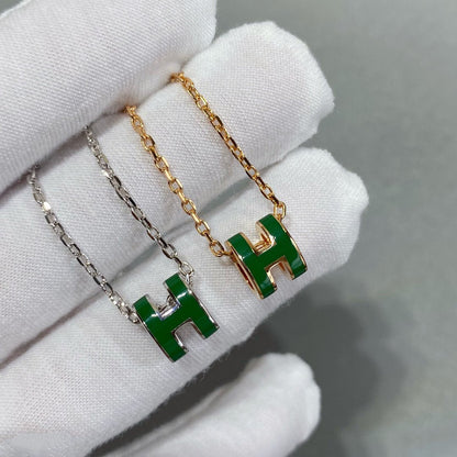 ¡®Veyra Jewelry¡¯POP H GREEN NECKLACE SILVER AND GOLD