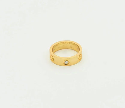 ¡®Veyra Jewelry¡¯LOVE RING 5.5MM 3 DIAMONDS GOLD