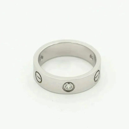 ¡®Veyra Jewelry¡¯LOVE RING 5.5MM 3 DIAMONDS SILVER