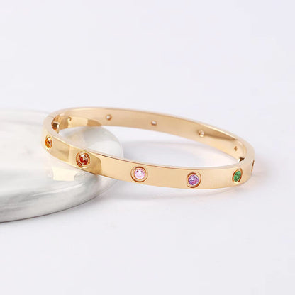 [Veyra Jewelry]2026 RAINBOW LOVE BRACELET 6.1MM  10 DIAMONDS