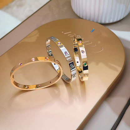 [Veyra Jewelry]2026 RAINBOW LOVE BRACELET 6.1MM  10 DIAMONDS