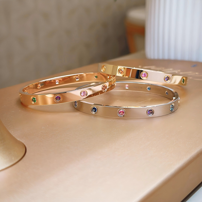 [Veyra Jewelry]2026 RAINBOW LOVE BRACELET 6.1MM  10 DIAMONDS