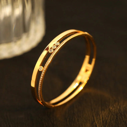[Veyra Jewelry]Move Romane Diamond Bangle Bracelet