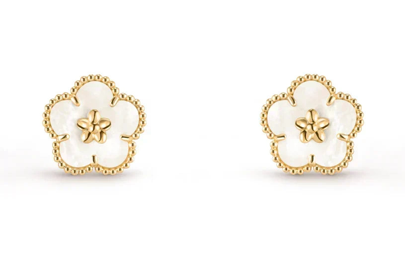 [Veyra Jewelry]LUCKY WHITE MOP EARRINGS