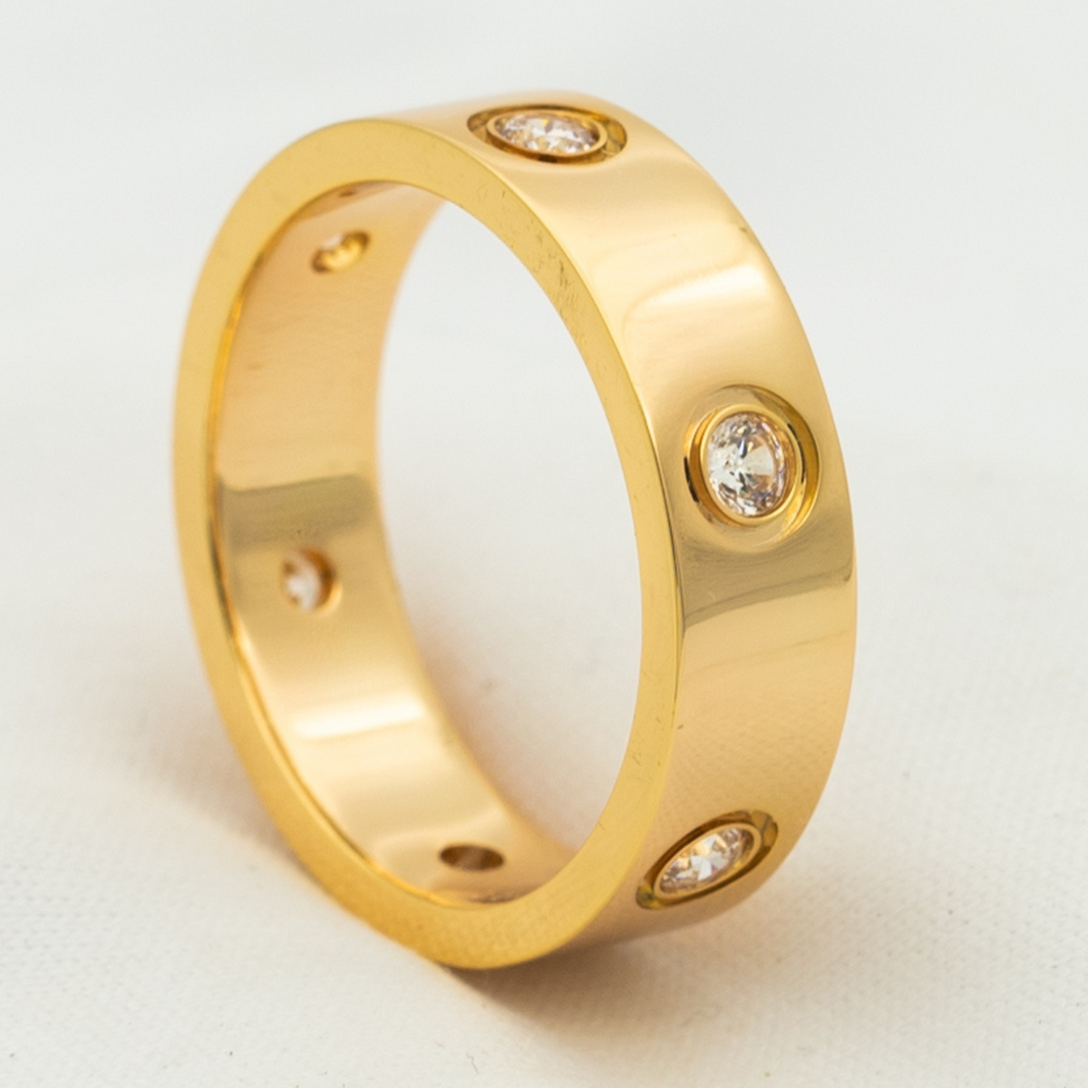 ¡®Veyra Jewelry¡¯LOVE RING 5.5MM 6 DIAMONDS PINK GOLD