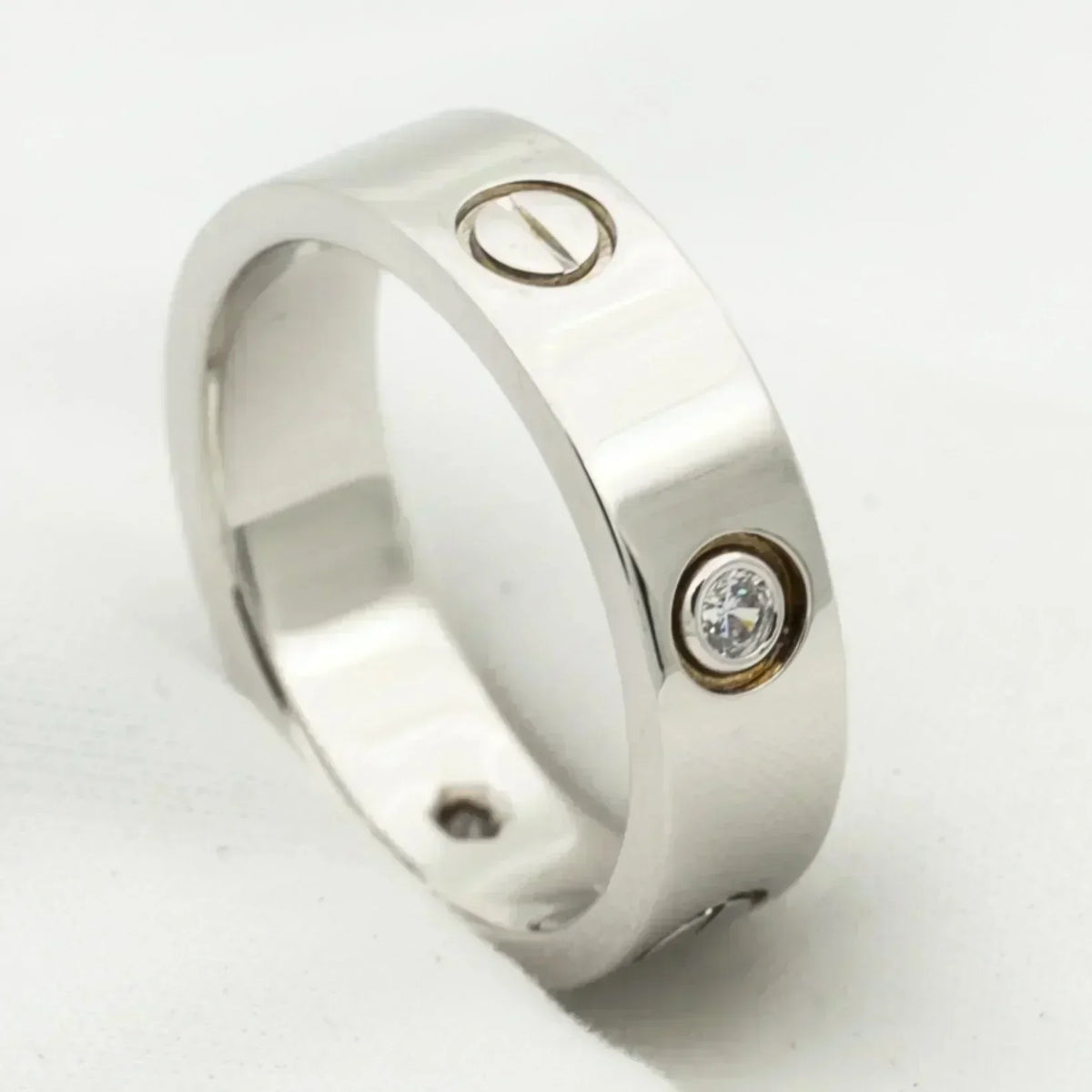 ¡®Veyra Jewelry¡¯LOVE RING 5.5MM 3 DIAMONDS SILVER