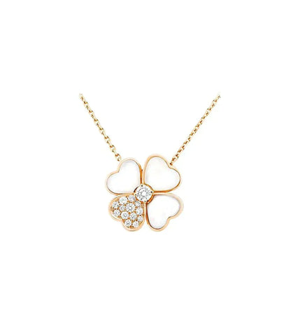 ¡®Veyra Jewelry¡¯CLOVER MOP DIAMOND ROSE GOLD NECKLACE