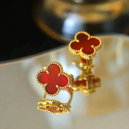 ¡®Veyra Jewelry¡¯CLOVER MEDIUM 1 MOTIFS CARNELIAN  EARRINGS