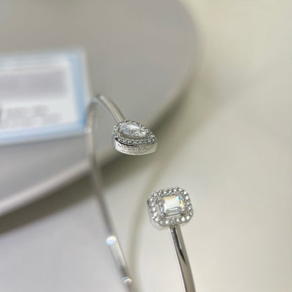 [Veyra Jewelry]JONC FLEX MY TWIN TOI & MOI SILVER DIAMOND BRACELET