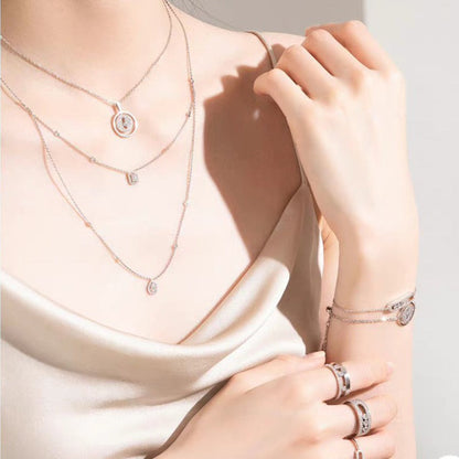[Veyra Jewelry]LUCKY MOVER PM PAVED NECKLACE
