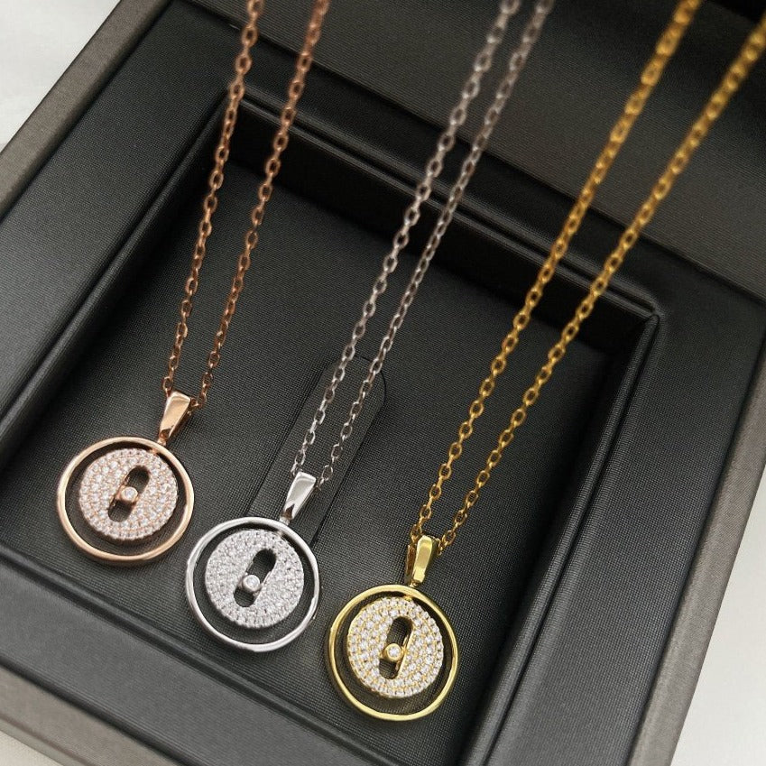 [Veyra Jewelry]LUCKY MOVER PM PAVED NECKLACE