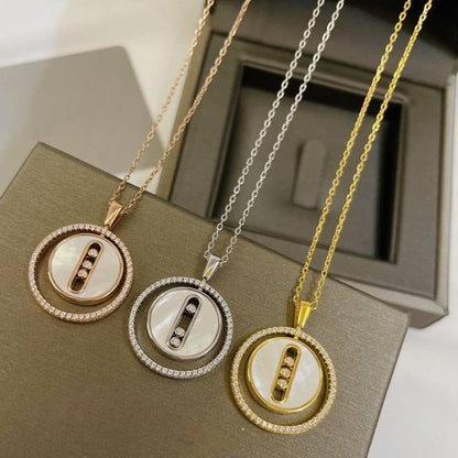 [Veyra Jewelry]LUCKY MOVE MM NACRE BLANCHE DIAMOND NECKLACE