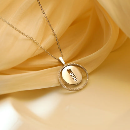[Veyra Jewelry]LUCKY MOVE MM SILVER DIAMOND NECKLACE