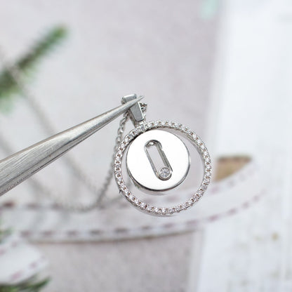 [Veyra Jewelry]LUCKY MOVE PM NECKLACE SILVER DIAMOND