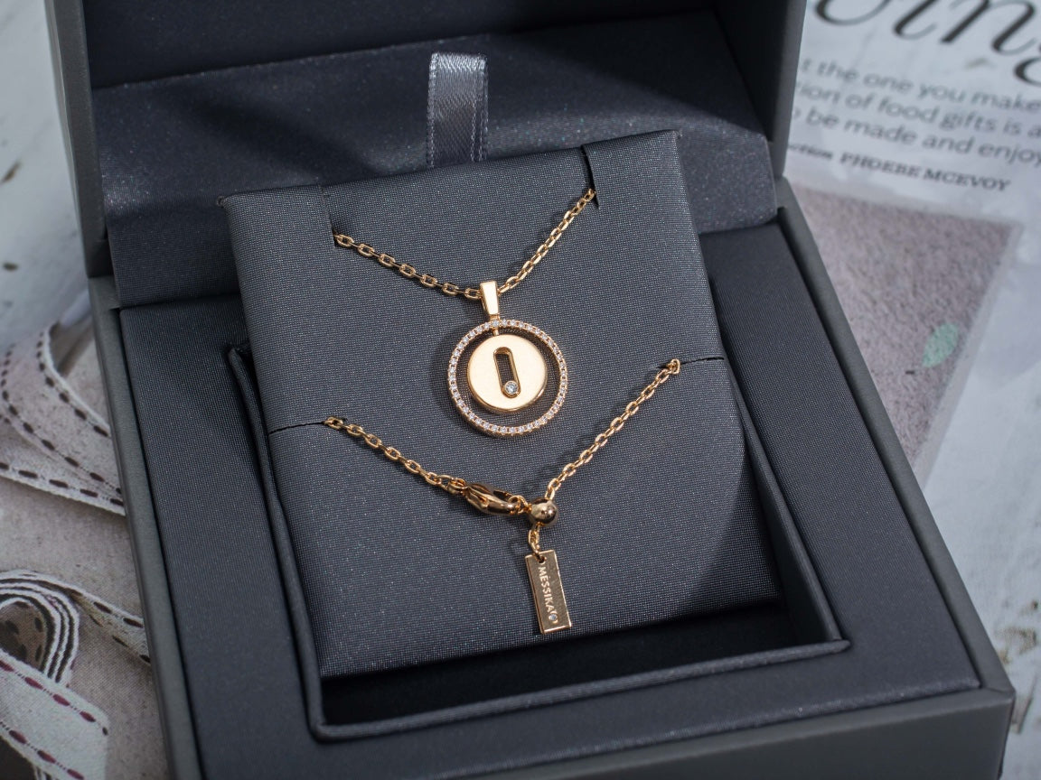 [Veyra Jewelry]LUCKY MOVE PM NECKLACE PINK GOLD DIAMOND