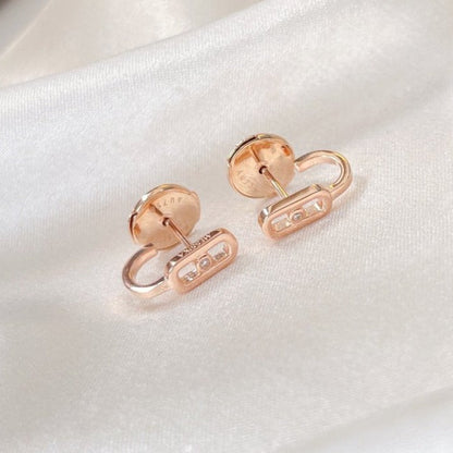 [Veyra Jewelry]CREOLES MOVE UNO MINI 1 DIAMOND EARRINGS