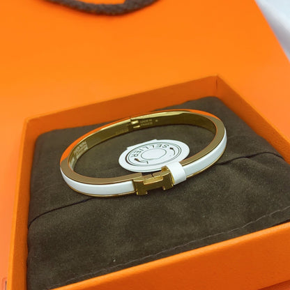 ¡®Veyra Jewelry¡¯CLASSIC HM CLIC WHITE 8MM ENAMEL BRACELET