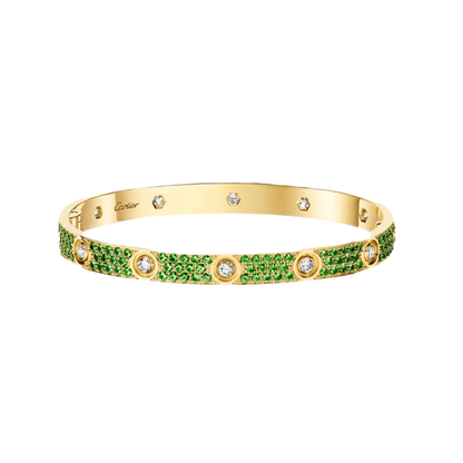 [Veyra Jewelry]2026 PAVE GEMSTONE LOVE BRACELET 6.1MM 10 DIAMONDS