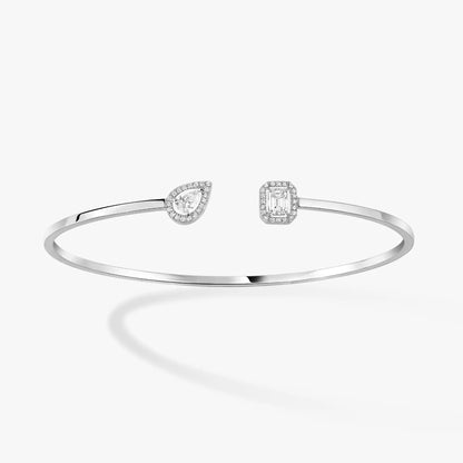 [Veyra Jewelry]JONC FLEX MY TWIN TOI & MOI SILVER DIAMOND BRACELET