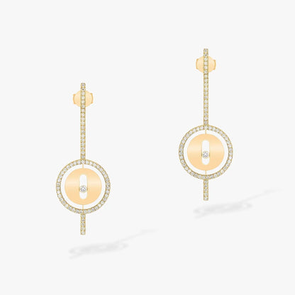 [Veyra Jewelry]LUCKY MOVE ARROW PINK GOLD DIAMOND EARRINGS