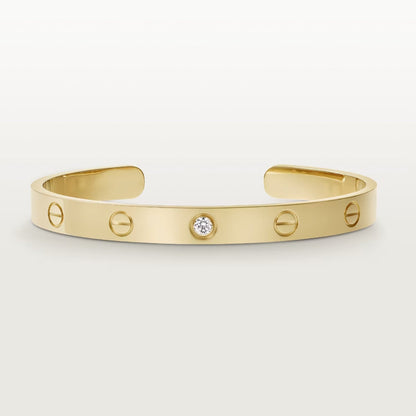 ¡®Veyra Jewelry¡¯LOVE BRACELET 6.1MM 1 DIAMOND OPEN CUFF