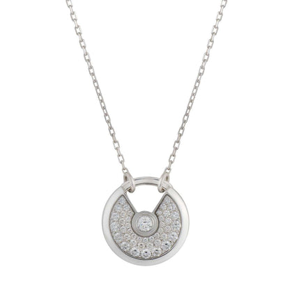 ¡®Veyra Jewelry¡¯AMULETTE SILVER FULL DIAMOND NECKLACE