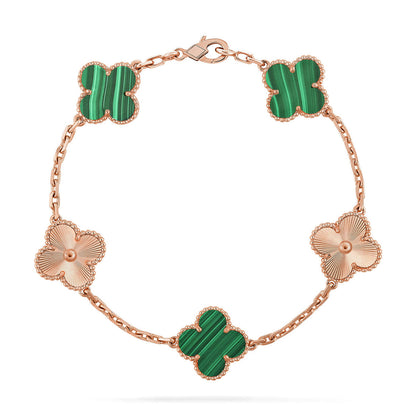 [Veyra Jewelry]New  CLOVER 5 MOTIF MALACHITE BRACELET COLLECTION