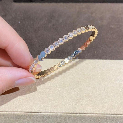 ¡®Veyra Jewelry¡¯BEE LOVE GOLD BRACELET FULL DIAMOND