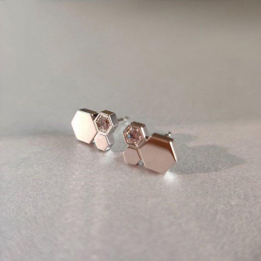 ¡®Veyra Jewelry¡¯BEE LOVE SILVER DIAMOND EARRINGS