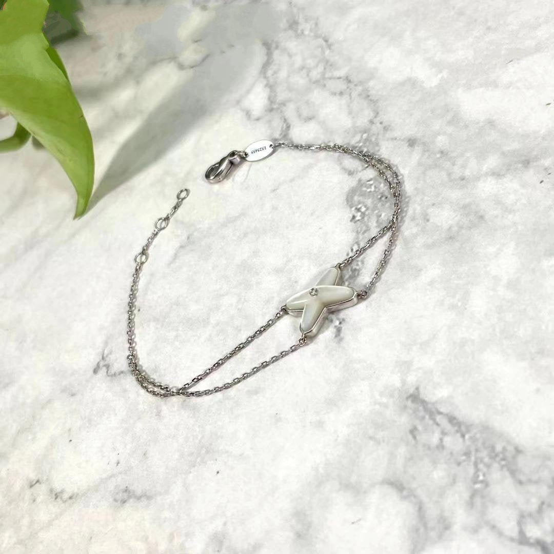 ¡®Veyra Jewelry¡¯JEUX BRACELET WHITE MOP SILVER 1 DIAMOND