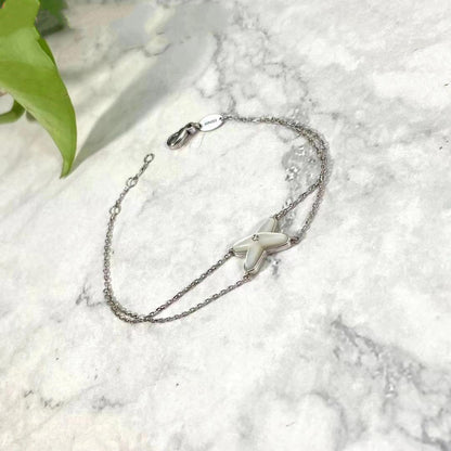 ¡®Veyra Jewelry¡¯JEUX BRACELET WHITE MOP SILVER 1 DIAMOND