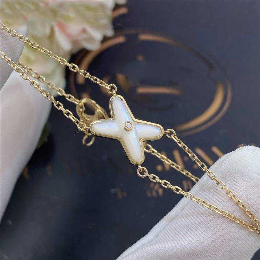 ¡®Veyra Jewelry¡¯JEUX BRACELET WHITE MOP GOLD 1 DIAMOND