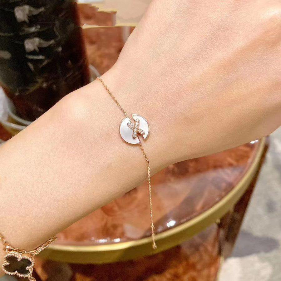 ¡®Veyra Jewelry¡¯JEUX DE BRACELET MOP PINK GOLD DIAMONDS