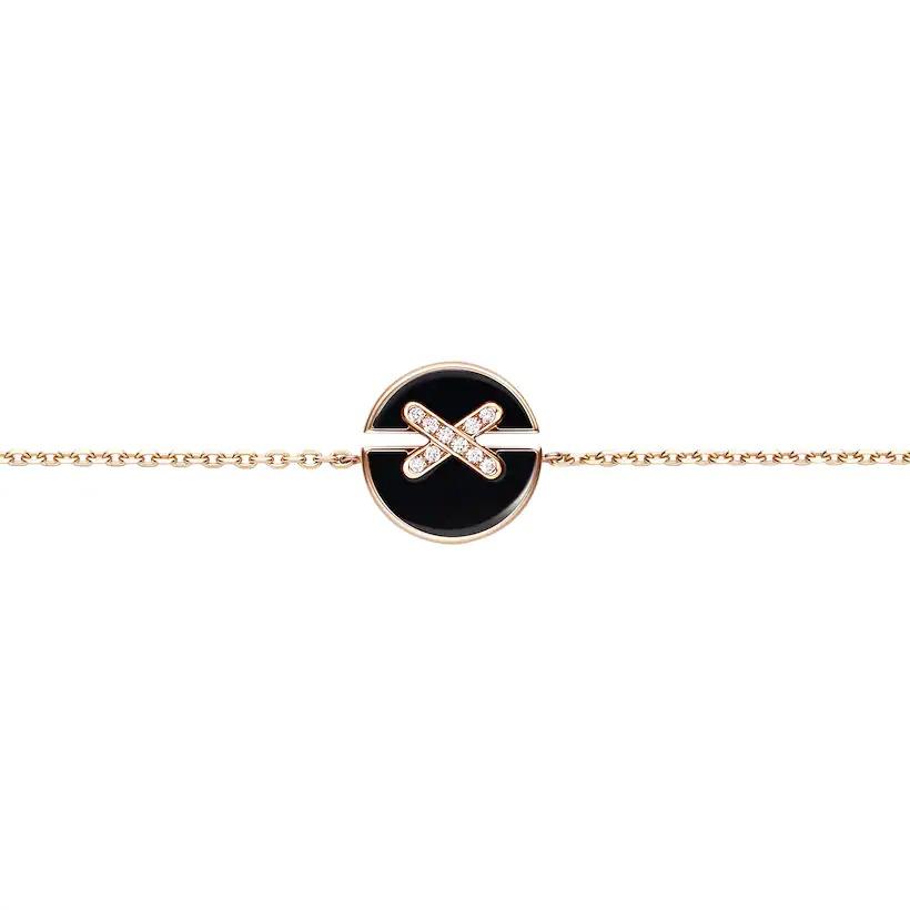 ¡®Veyra Jewelry¡¯JEUX DE BRACELET ONYX PINK GOLD DIAMOND