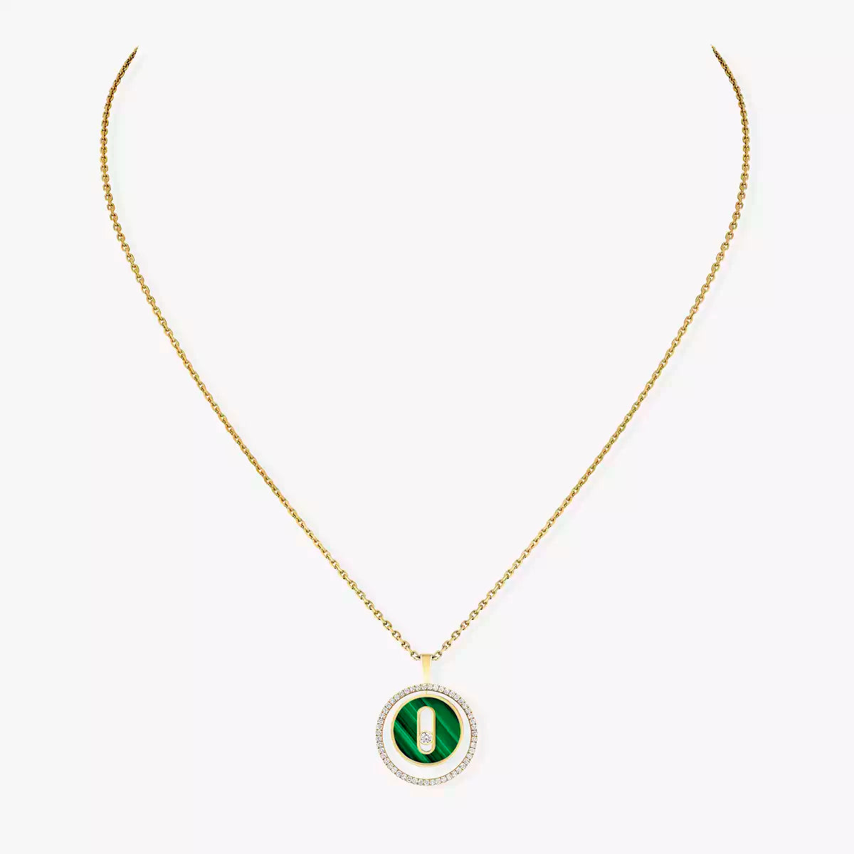 [Veyra Jewelry]Lucky Move Diamond Necklace in Rose Gold and White Mother-of-Pearl