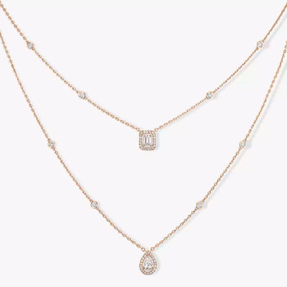 [Veyra Jewelry]Diamond Necklace My Twin 2 Rows