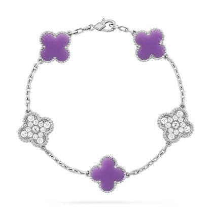 [Veyra Jewelry]New CLOVER 5 MOTIF LIGHT PURPLE BRACELET COLLECTION