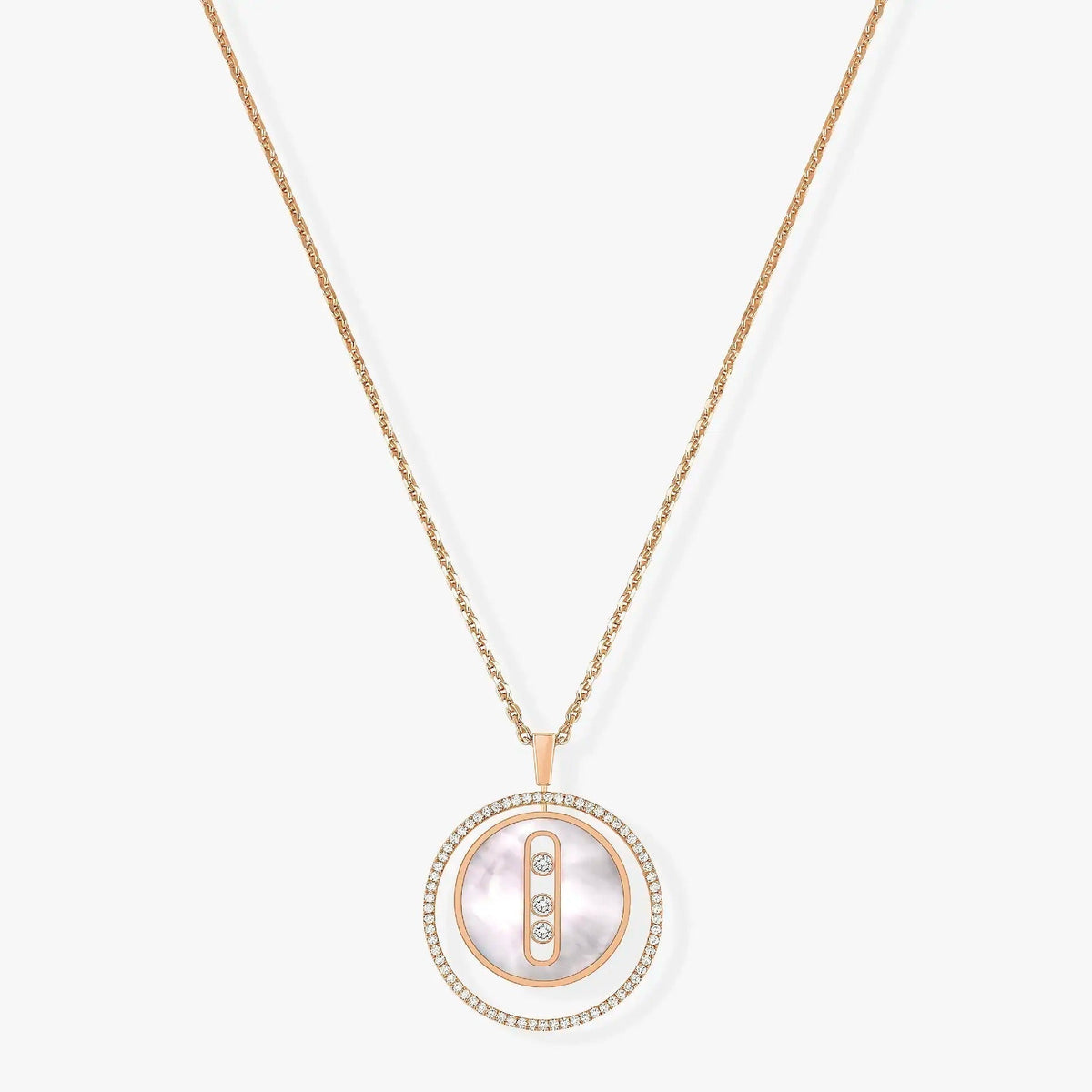 [Veyra Jewelry]LUCKY MOVE MM NACRE BLANCHE DIAMOND NECKLACE