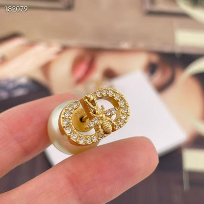 [Veyra Jewelry]CD Honeycomb Pearl Stud Earrings