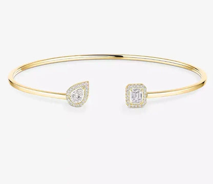 [Veyra Jewelry]M Delicate Double-Diamond Bracelet