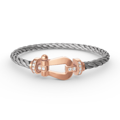 ¡®Veyra Jewelry¡¯FORCE LARGE HORSESHOE HALF DIAMOND BRACELET ROSE GOLD